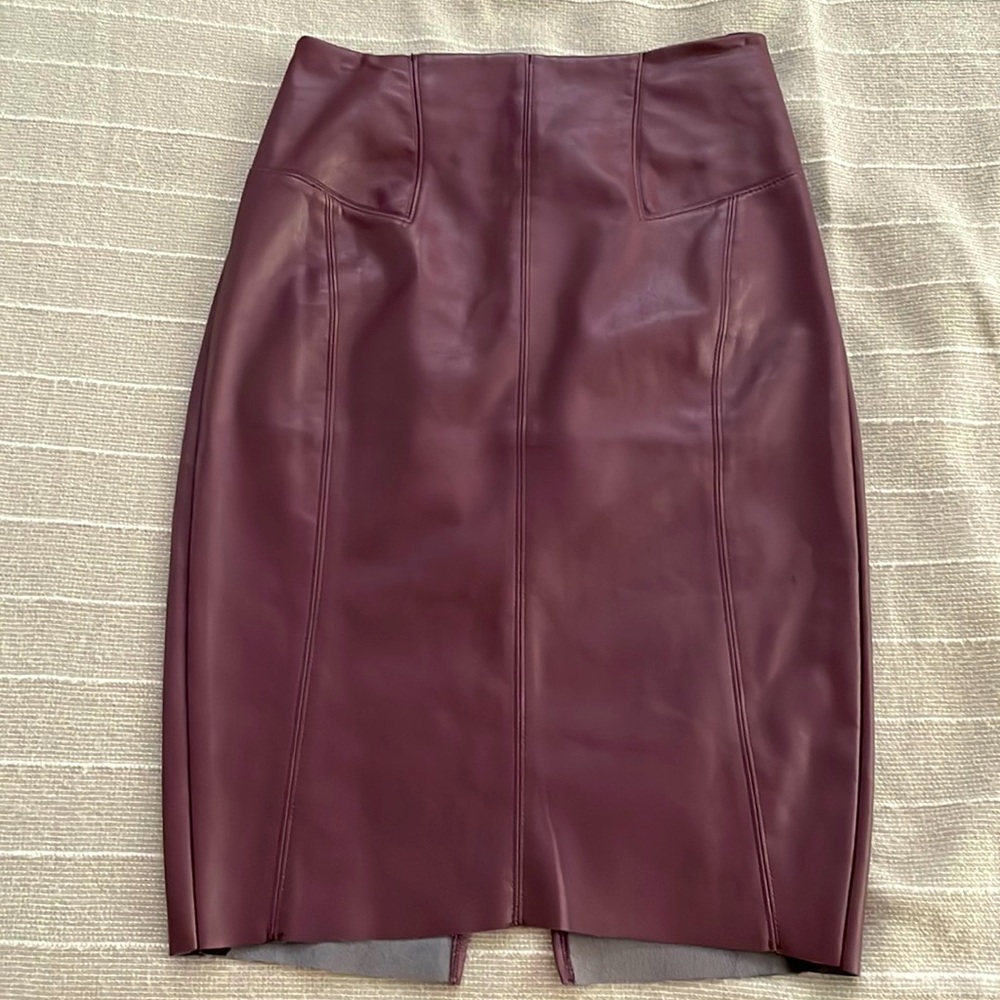 Express Burgundy Pencil Skirt